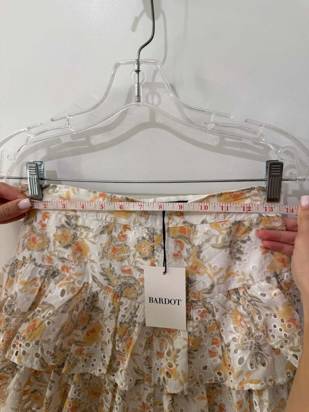Bardot Broderie Ruffle Skort in Tropical Print - Picture 5 of 7